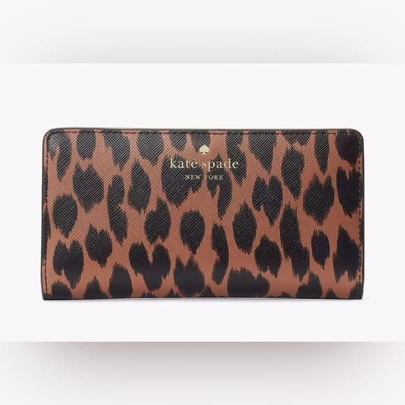 Kate Spade Leopard Bifold Wallet - Picture 1 of 4